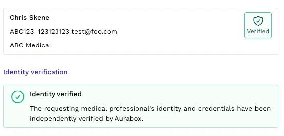 Aurabox Transfer Request - Patient